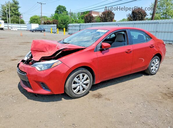 2T1BURHE6GC744719 2016 TOYOTA COROLLA Красный Передняя левая четверть