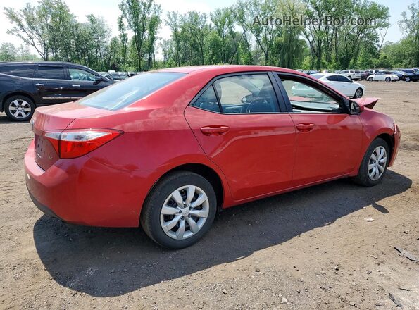 2T1BURHE6GC744719 2016 TOYOTA COROLLA Красный Задняя правая четверть