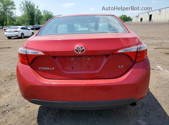 2T1BURHE6GC744719 2016 TOYOTA COROLLA Красный Вид сзади