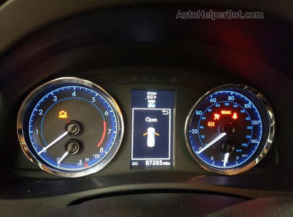 2T1BURHE6HC788950 2017 TOYOTA COROLLA Серый Вид щитка приборов