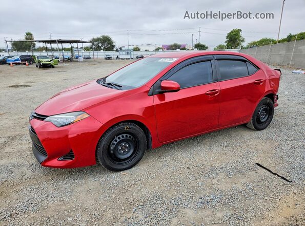 2T1BURHE6JC068375 2018 TOYOTA COROLLA Красный Передняя левая четверть
