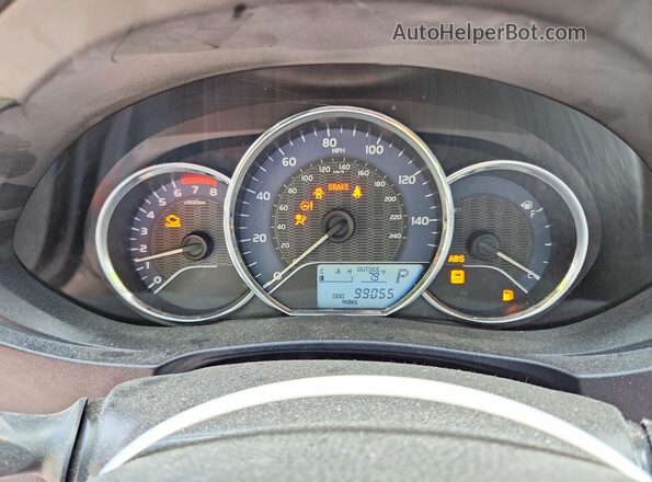 2T1BURHE7GC709283 2016 TOYOTA COROLLA Серебряный Вид щитка приборов