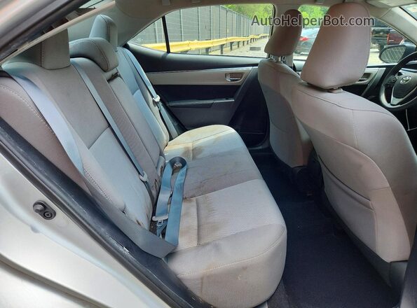 2T1BURHE7GC709283 2016 TOYOTA COROLLA Серебряный Вид задних сидений
