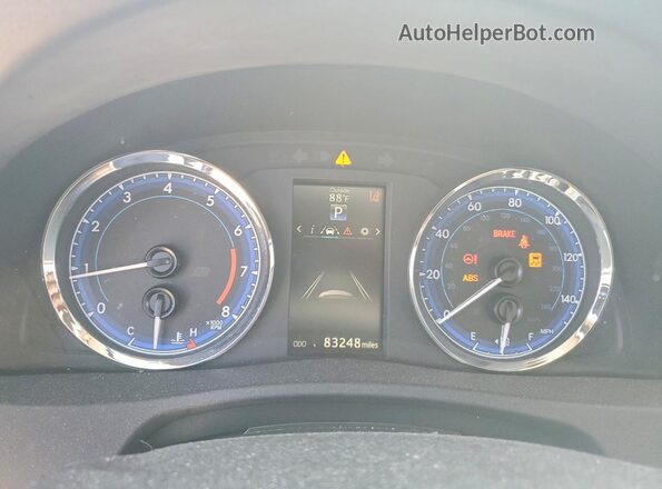 2T1BURHE7JC042030 2018 TOYOTA COROLLA Blue ხელსაწყოთა პანელის ხედი
