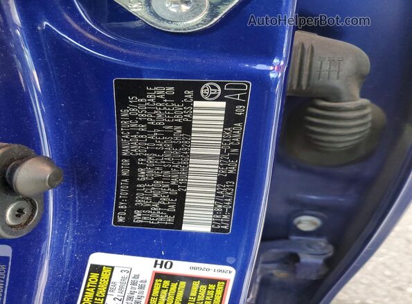 2T1BURHE8GC492827 2016 TOYOTA COROLLA Blue Widok komory silnika