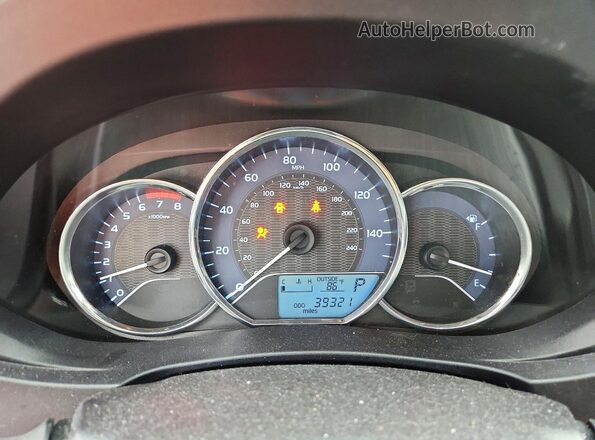 2T1BURHE8GC705615 2016 TOYOTA COROLLA Серебряный Вид щитка приборов