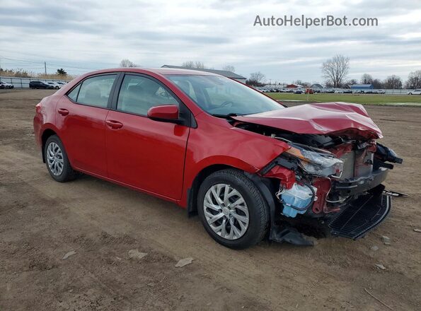 2T1BURHE8JC994681 2018 TOYOTA COROLLA Красный Передняя правая четверть