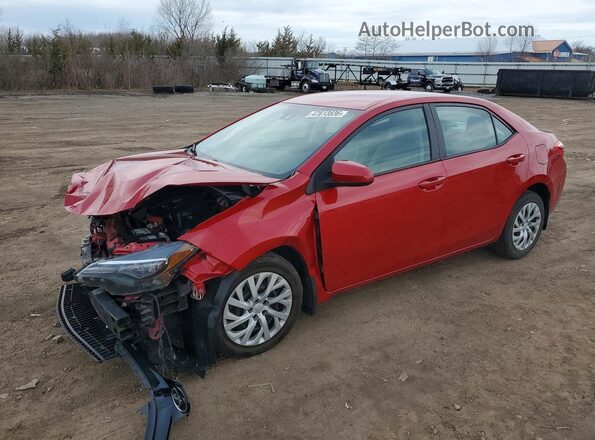 2T1BURHE8JC994681 2018 TOYOTA COROLLA Красный Передняя левая четверть