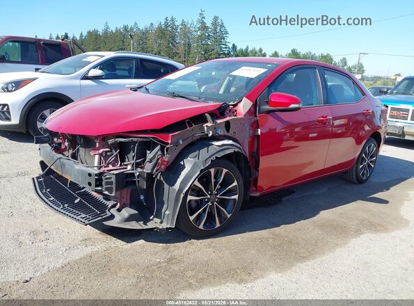 2T1BURHE9HC869618 2017 TOYOTA COROLLA Red წინა მარცხენა ხედი სამი მეოთხედიდან
