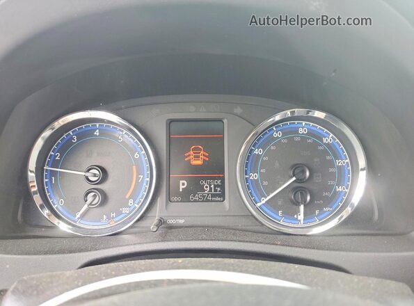 2T1BURHE9JC983561 2018 TOYOTA LL Серебряный Вид щитка приборов