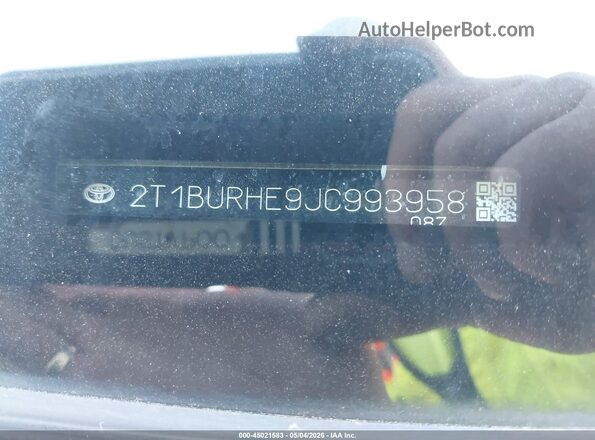 2T1BURHE9JC993958 2018 TOYOTA LL Серый Вид подкапотного пространства