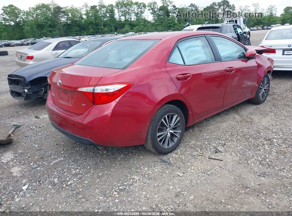 2T1BURHEXGC518375 2016 TOYOTA COROLLA Red Задня права чверть