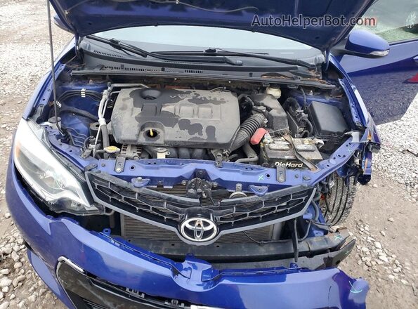 2T1BURHEXGC581184 2016 TOYOTA COROLLA Blue უკანა სალონის ხედი