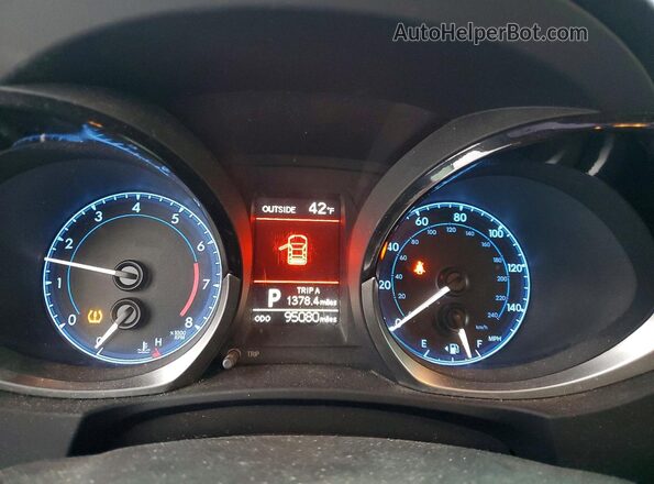 2T1BURHEXGC581184 2016 TOYOTA COROLLA Blue ხელსაწყოთა პანელის ხედი