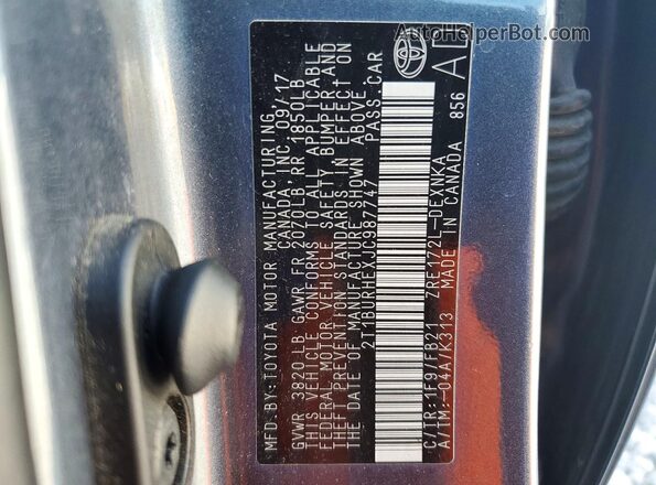 2T1BURHEXJC987747 2018 TOYOTA COROLLA Blue Вид підкапотного простору