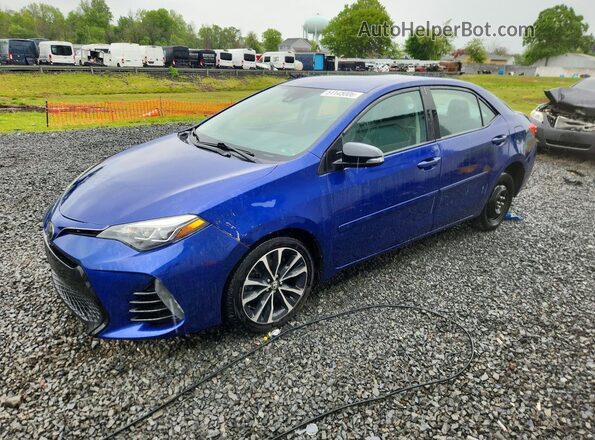 2T1BURHEXKC135044 2019 TOYOTA COROLLA Blue წინა მარცხენა ხედი სამი მეოთხედიდან