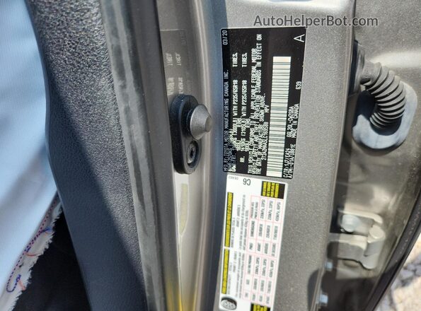 2T2AZMAA5LC169588 2020 LEXUS RX Silver Widok naklejki z numerem VIN