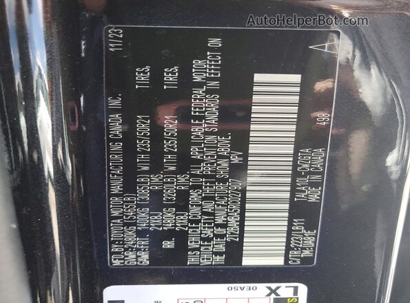 2T2BAMBA5RC027907 2024 LEXUS RX Black Սալոնի 360 աստիճան տեսք