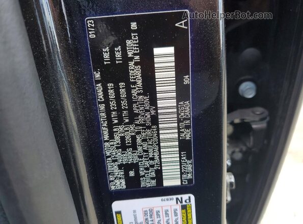 2T2BAMBA6PC004648 2023 LEXUS RX Black Widok naklejki z numerem VIN