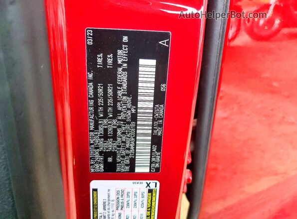 2T2BAMBA9PC008189 2023 LEXUS RX Красный Вид подкапотного пространства