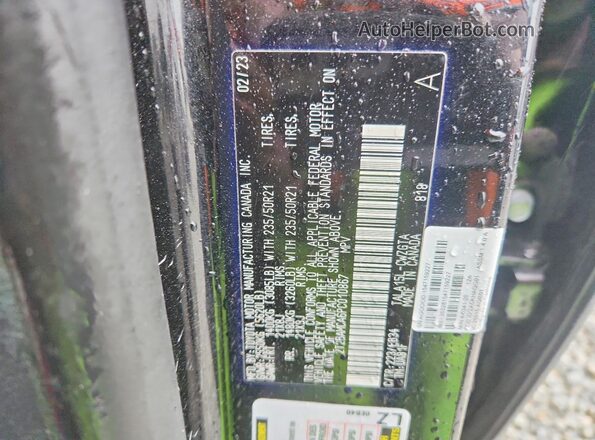 2T2BAMCA6PC010867 2023 LEXUS RX Black Widok naklejki z numerem VIN