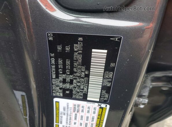 2T2BAMCA7SC111179 2025 LEXUS RX Серый Вид наклейки с VIN-кодом