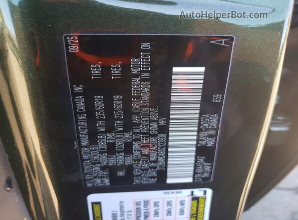 2T2BAMCA8SC123938 2025 LEXUS RX Green Widok naklejki z numerem VIN