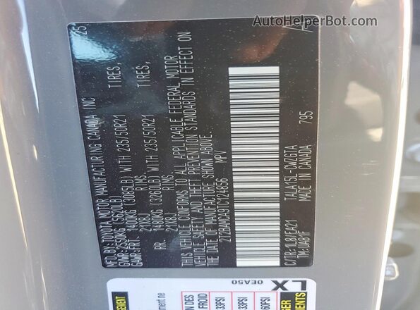 2T2BAMCA9TC124856 2026 LEXUS RX Charcoal Vista del compartimento del motor