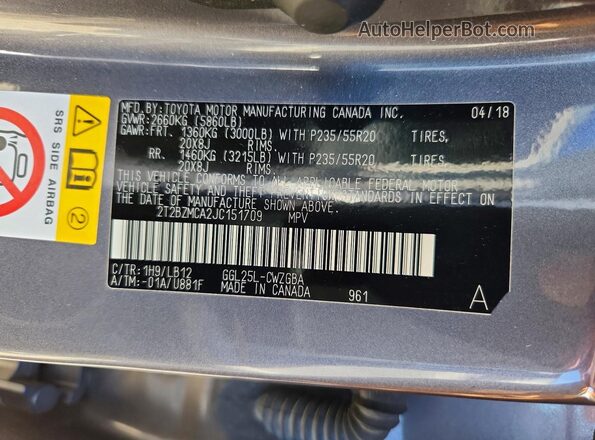 2T2BZMCA2JC151709 2018 LEXUS RX Серебряный Вид подкапотного пространства