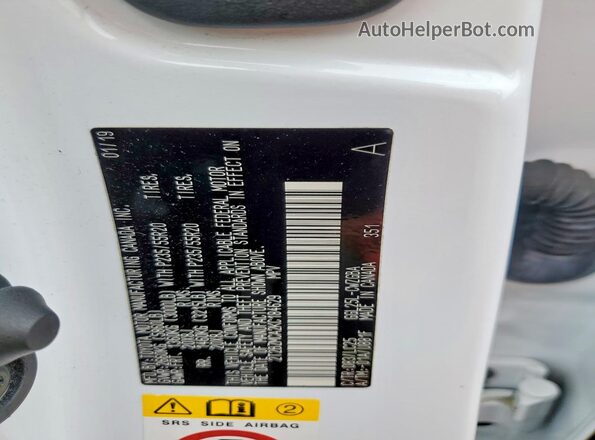2T2BZMCA2KC184629 2019 LEXUS RX Белый Панорамный вид салона 360°