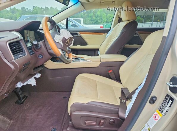 2T2BZMCA4KC177522 2019 LEXUS RX Желто-коричневый Вид салона спереди