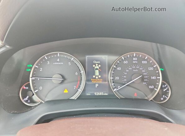 2T2BZMCA6GC045577 2016 LEXUS RX Blue Вид щитка приладів