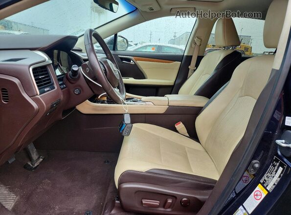 2T2BZMCA6GC045577 2016 LEXUS RX Blue Вид салону спереду