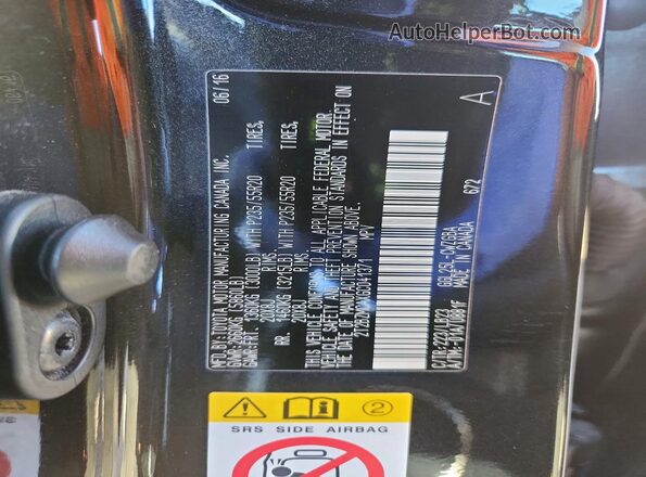 2T2BZMCAXGC041371 2016 LEXUS RX Black ძრავის განყოფილების ხედი