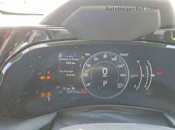 2T2GGCEZXNC011180 2022 LEXUS NX Угольный Вид щитка приборов