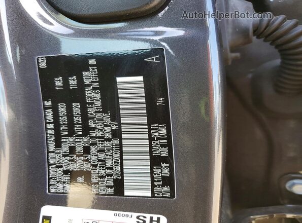 2T2GGCEZXNC011180 2022 LEXUS NX Угольный Панорамный вид салона 360°