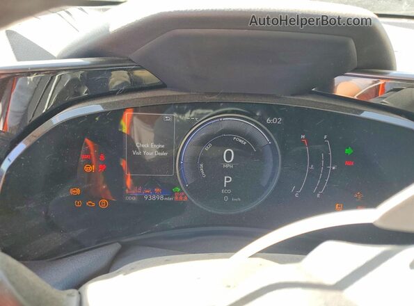 2T2GKCEZ2NC004898 2022 LEXUS NX White ხელსაწყოთა პანელის ხედი