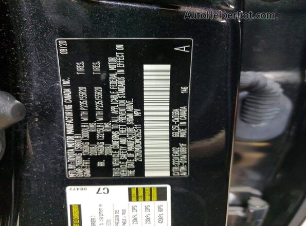 2T2HZMDA3MC262511 2021 LEXUS RX Черный Вид наклейки с VIN-кодом