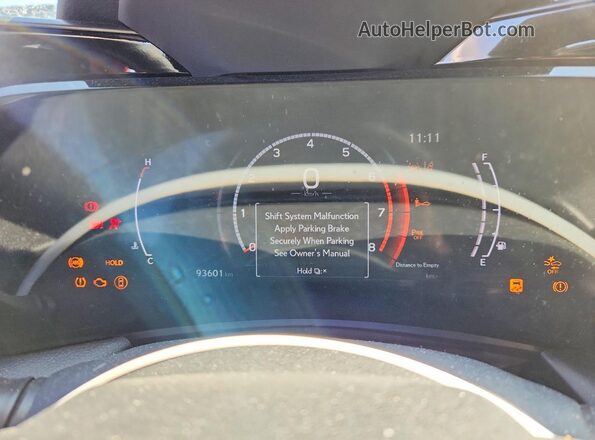 2T2KGCEZ7NC007517 2022 LEXUS NX Черный Вид щитка приборов