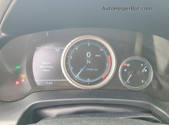 2T2YZMDA2MC264556 2021 LEXUS RX Gray ხელსაწყოთა პანელის ხედი