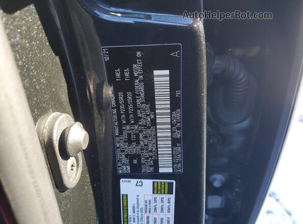2T2YZMDA3NC319565 2022 LEXUS RX Черный Вид наклейки с VIN-кодом