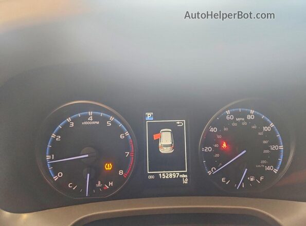 2T3BFREV4JW785801 2018 TOYOTA RAV4 Red Instrument cluster view
