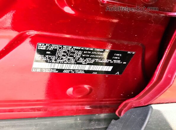 2T3BFREV4JW785801 2018 TOYOTA RAV4 Red VIN sticker view