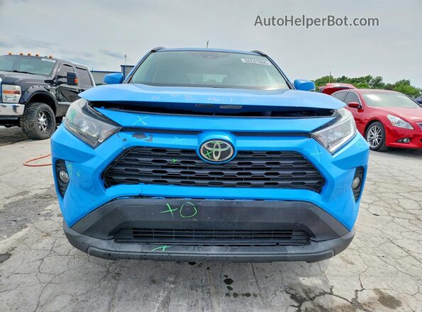 2T3C1RFV2KC011597 2019 TOYOTA RAV4 Синий Вид спереди