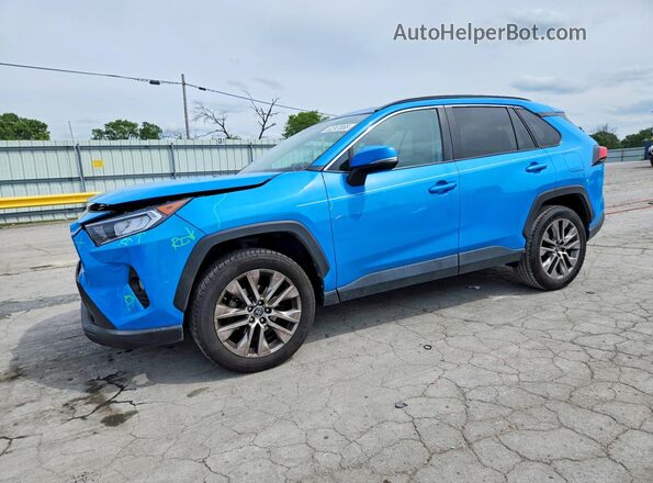 2T3C1RFV2KC011597 2019 TOYOTA RAV4 Синий Передняя левая четверть