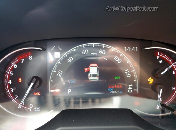 2T3C1RFV5RW359421 2024 TOYOTA RAV4 White ხელსაწყოთა პანელის ხედი