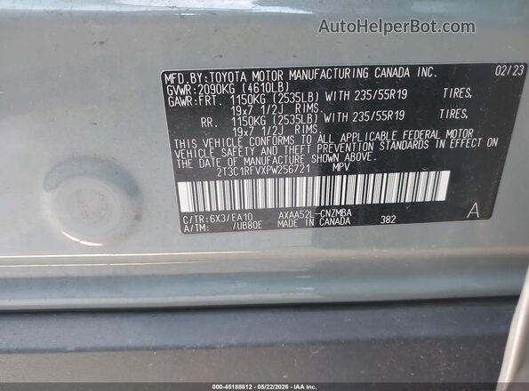 2T3C1RFVXPW256721 2023 TOYOTA RAV4 Зеленый Вид подкапотного пространства