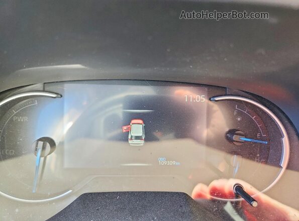 2T3DWRFV0MW127887 2021 TOYOTA RAV4 White Widok zestawu wskaźników