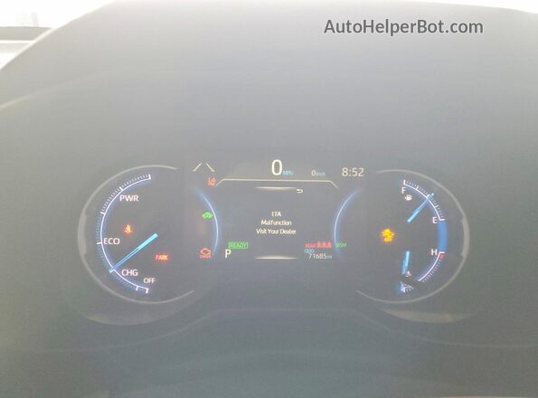 2T3DWRFV5LW070892 2020 TOYOTA RAV4 Серый Вид щитка приборов