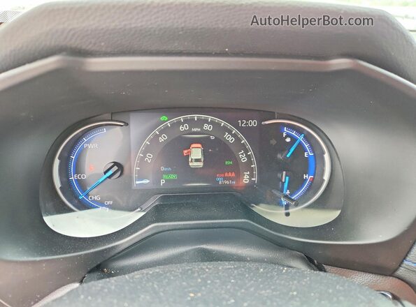 2T3EWRFV0KW036748 2019 TOYOTA RAV4 White Instrument cluster view